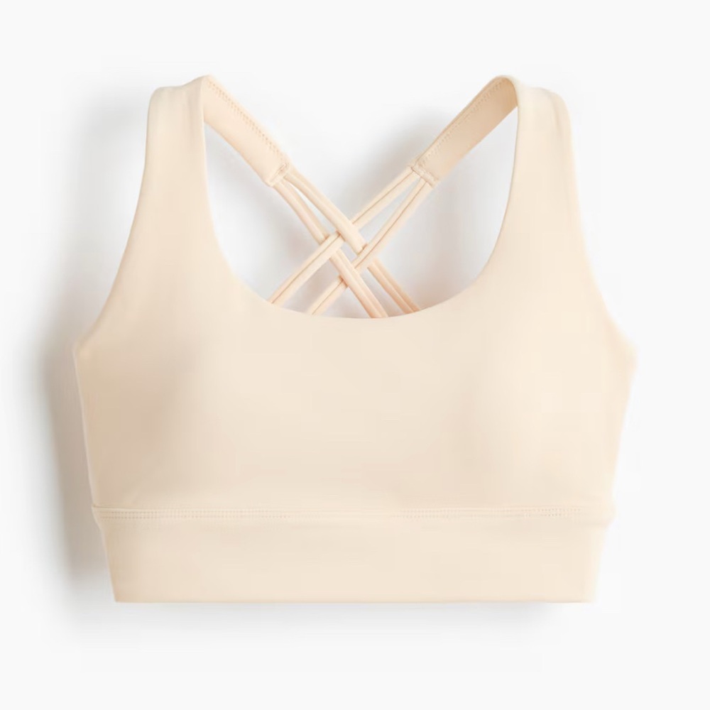 H&M Light Apricot Medium Support Sports Bra and Leggings with  SOFTMOVE™ - Picture 3 of 6